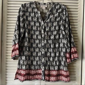 Serengeti elephant print top